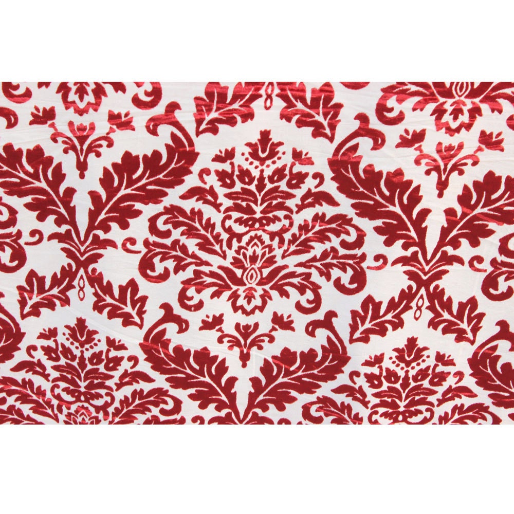 Cayenne Red Velvet Fabric By The Metre