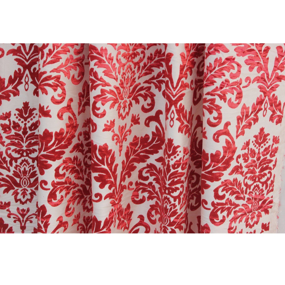 Cayenne Red Velvet Fabric By The Metre