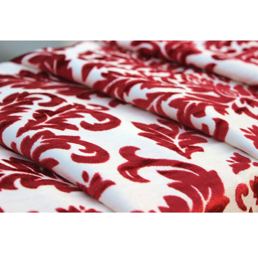 Cayenne Red Velvet Fabric By The Metre