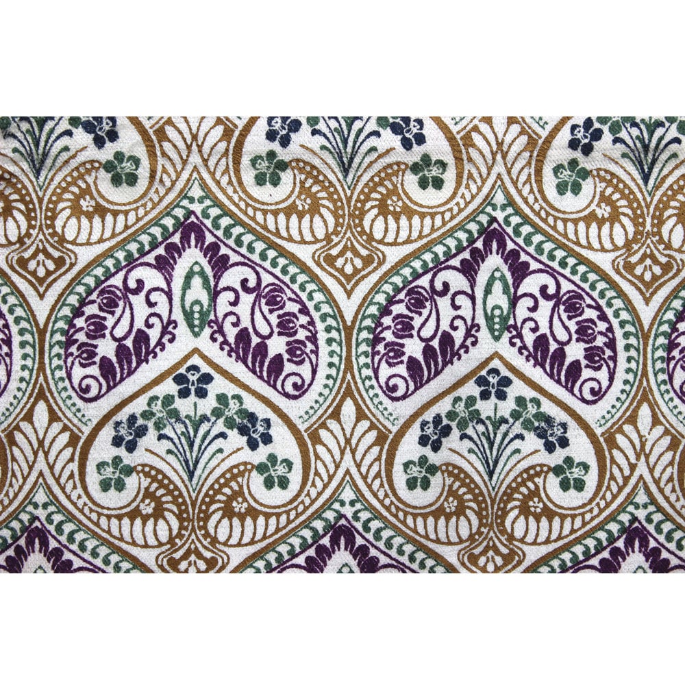 Moroccan Lotus Cotton Velvet Fabric By the Metre