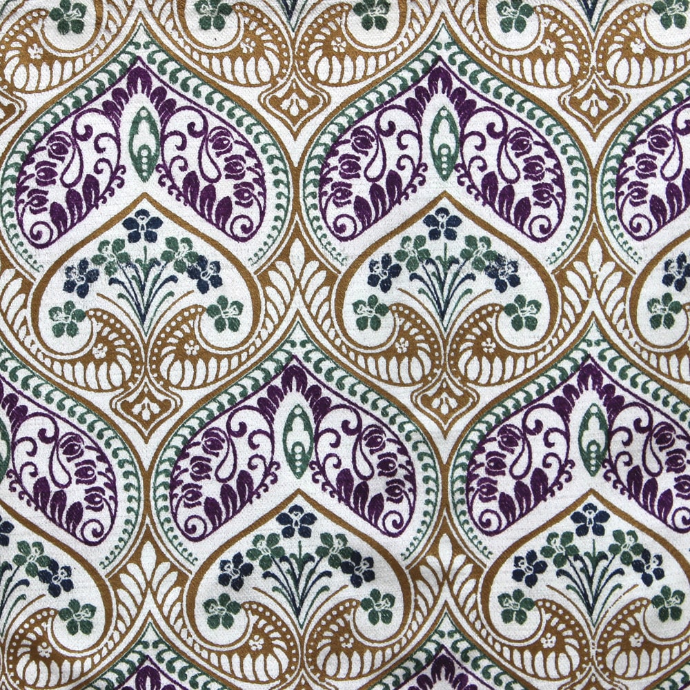 Moroccan Lotus Cotton Velvet Fabric By the Metre