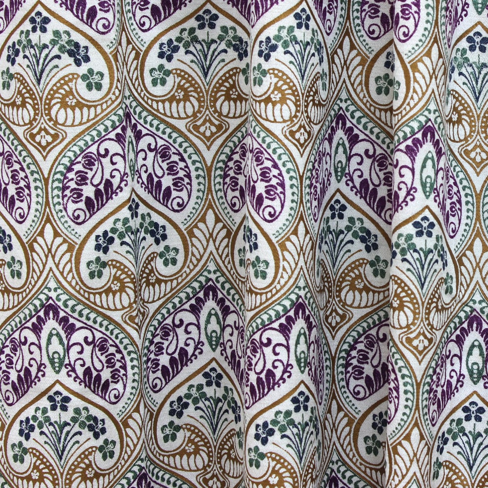 Moroccan Lotus Cotton Velvet Fabric By the Metre