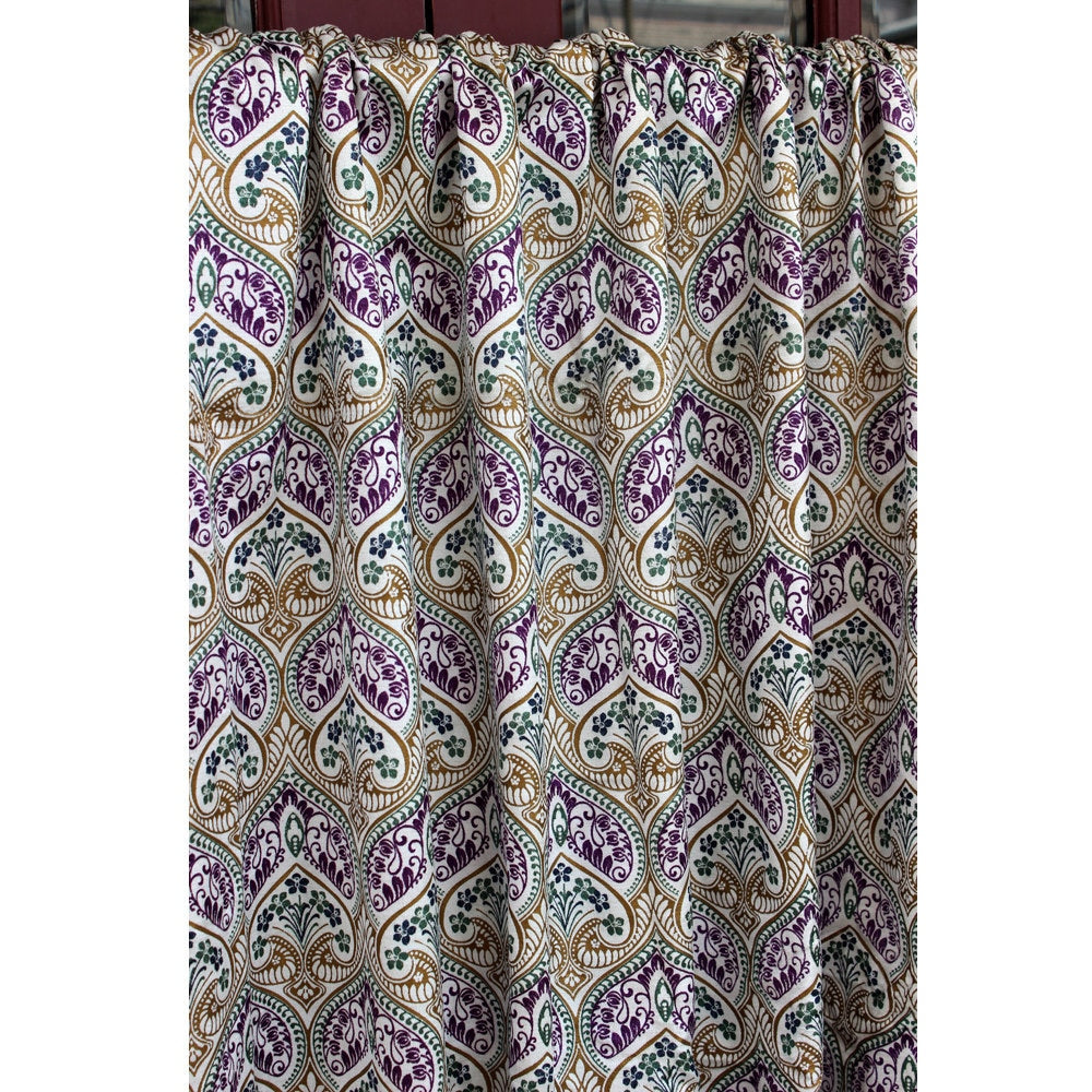 Moroccan Lotus Cotton Velvet Fabric By the Metre