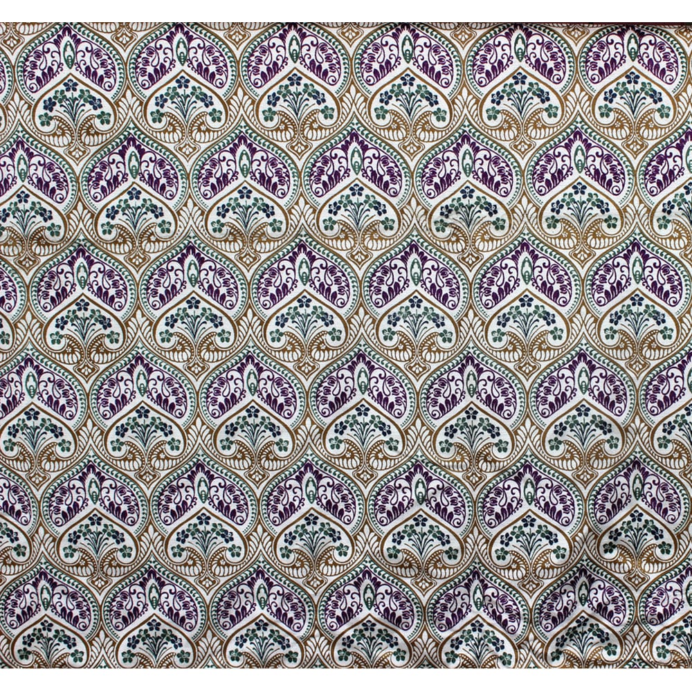 Moroccan Lotus Cotton Velvet Fabric By the Metre