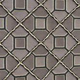 Grey And Black Tile Jacquard Fabric By The Metre