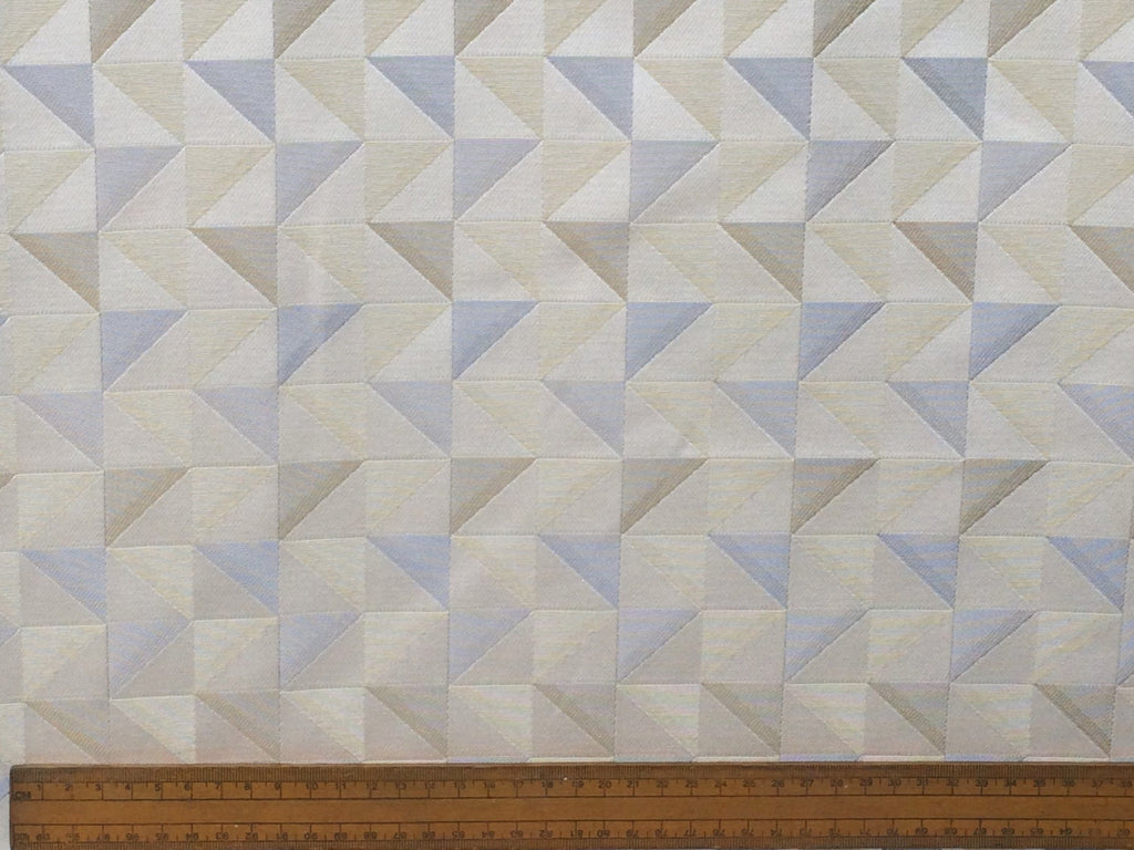 Light Gold Triangles Cototn Fabric By The Metre