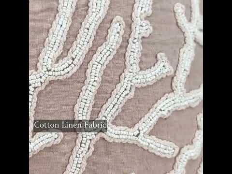 Sea Shrub - Mocha Cotton Linen Decorative Euro Sham