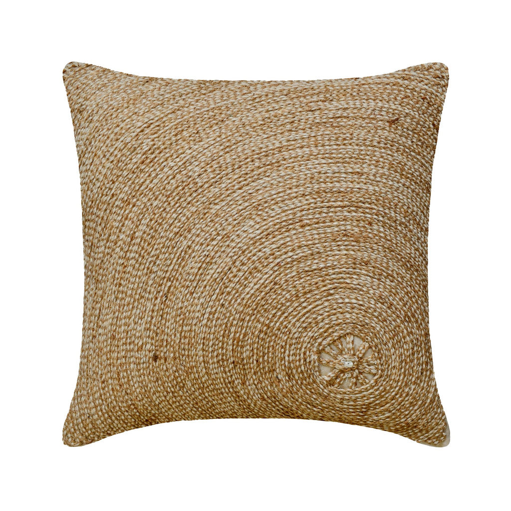 Back To Earth - Natural Beige Cotton Linen Decorative Euro Sham