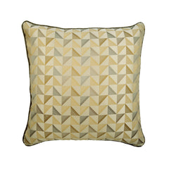 Beige Moire Effects - Beige Silk Decorative Euro Sham