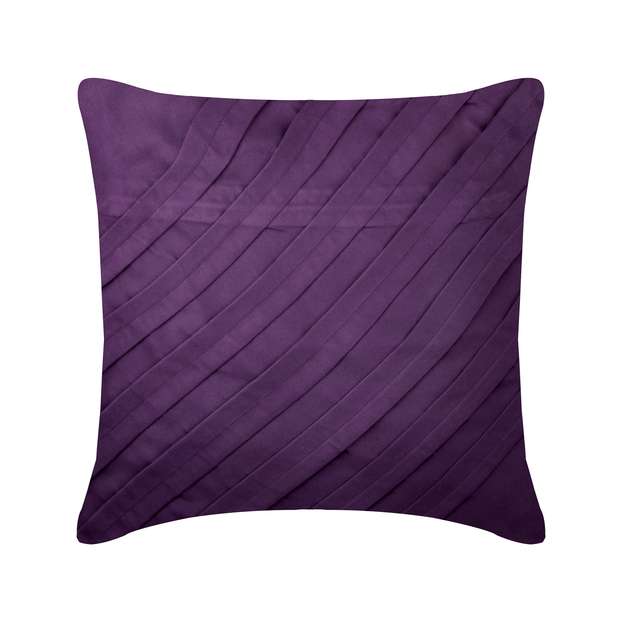 Purple Faux Suede Throw Cushion Cover Contemporary Purple