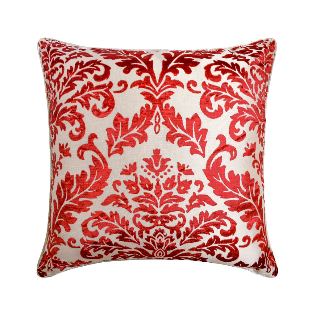 Blonde Damask - Gold Velvet Throw Pillow Cover