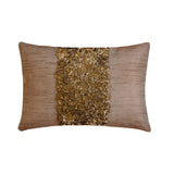 Chocolate Cream - Art Silk Chocolate Brown Decorative Lumbar Pillow Cover