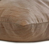 Chocolate Cream - Art Silk Chocolate Brown Decorative Lumbar Pillow Cover