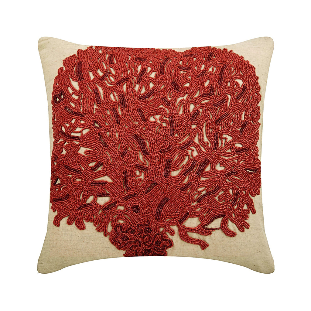 Changing Tree - Natural Beige Cotton Linen Throw Pillow Cover