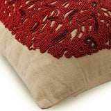 Changing Tree - Natural Beige Cotton Linen Decorative Euro Sham