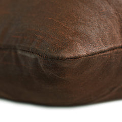 Chocolate Cream - Art Silk Chocolate Brown Decorative Lumbar Pillow Cover