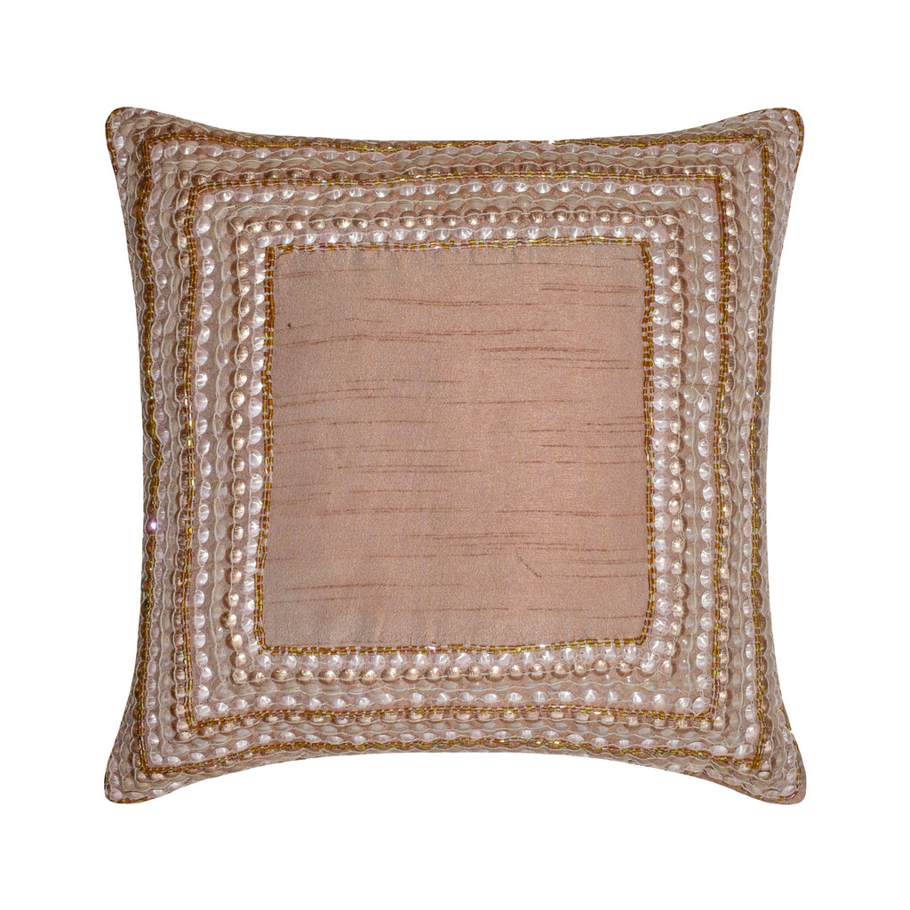 Cinderella - Peach Art Silk Decorative Euro Sham