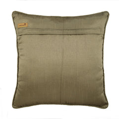 Deco Trellis - Beige Silk Throw Pillow Cover