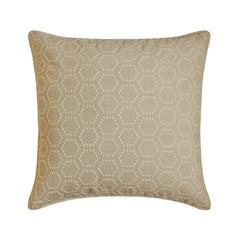 Fresh Linen - Beige Linen Embroidered Decorative Euro Sham