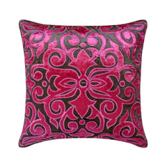 Loyal To Peacock Green - Peacock Green Velvet Throw Pillow Cover