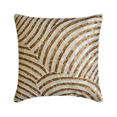 Gold Glamorous - Ivory Art Silk Throw Pillow Cover