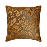 Blonde Damask - Gold Velvet Throw Pillow Cover