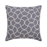 Jute Entangled - Gray Suede Throw Pillow Cover