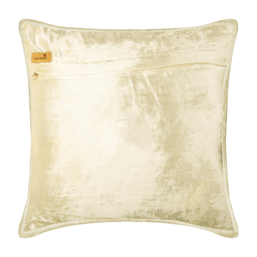 Blonde Damask - Gold Velvet Throw Pillow Cover