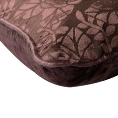 Plum Rose Bush - Plum Burnout Velvet Throw Pillow Cover