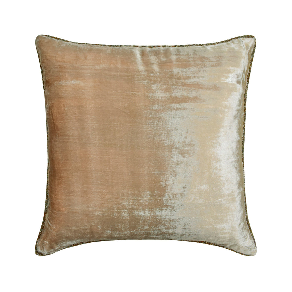 Choco Shimmer - Light Brown Velvet Decorative Euro Sham