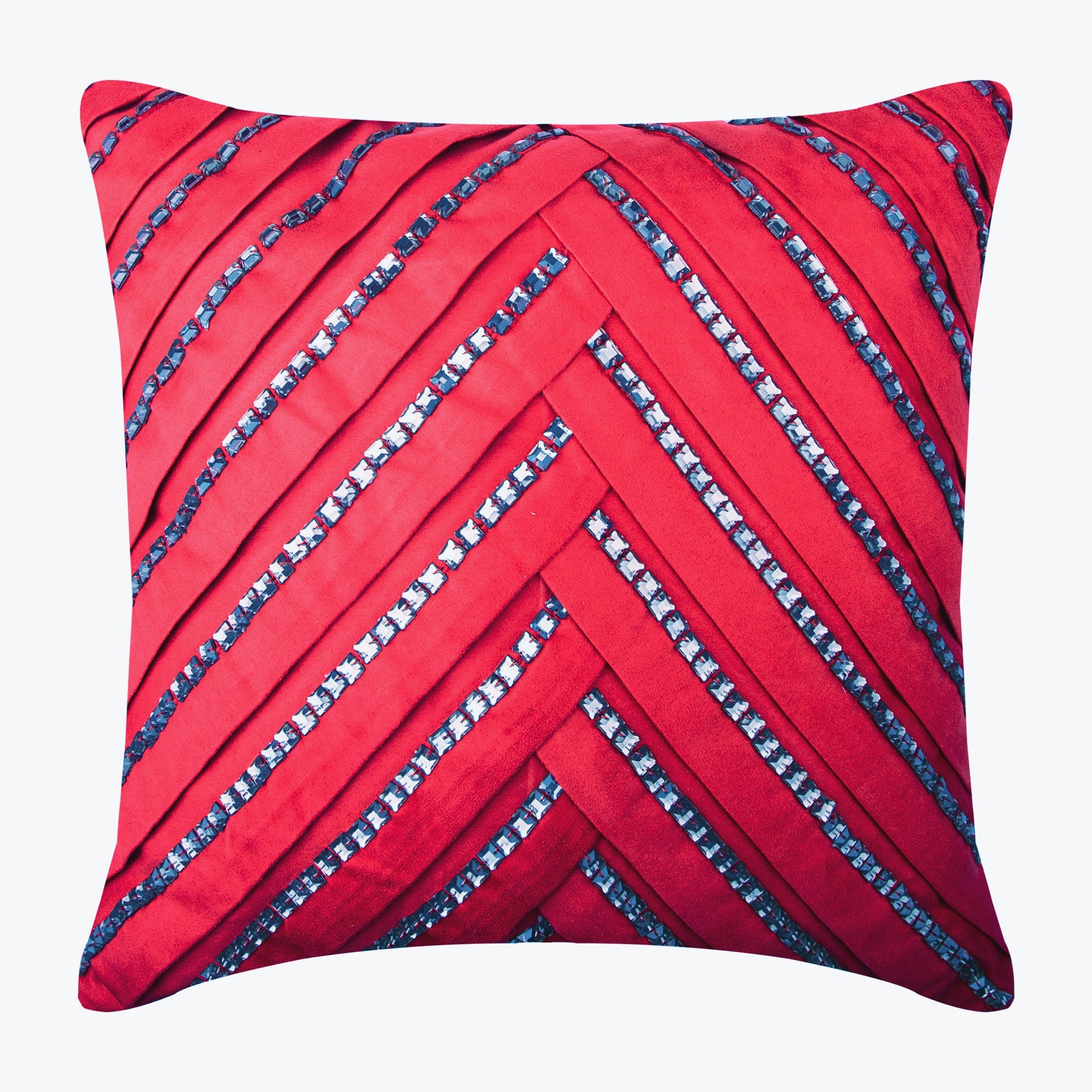 Red Faux Suede Throw Pillow Cover Red Smoke House Grill