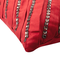 Red Smoke House Grill - Red Faux Suede Throw Pillow Cover