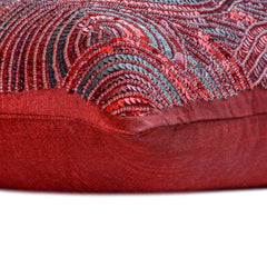 Red Love - Red Art Silk Decorative Euro Sham