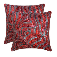 Red Love - Red Art Silk Throw Pillow Cover
