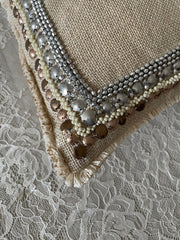 Soraya - Beige Burlap Lumbar Pillow Cover