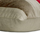 Swathe Cranberry - Red Linen & Velvet Lumbar Pillow Cover