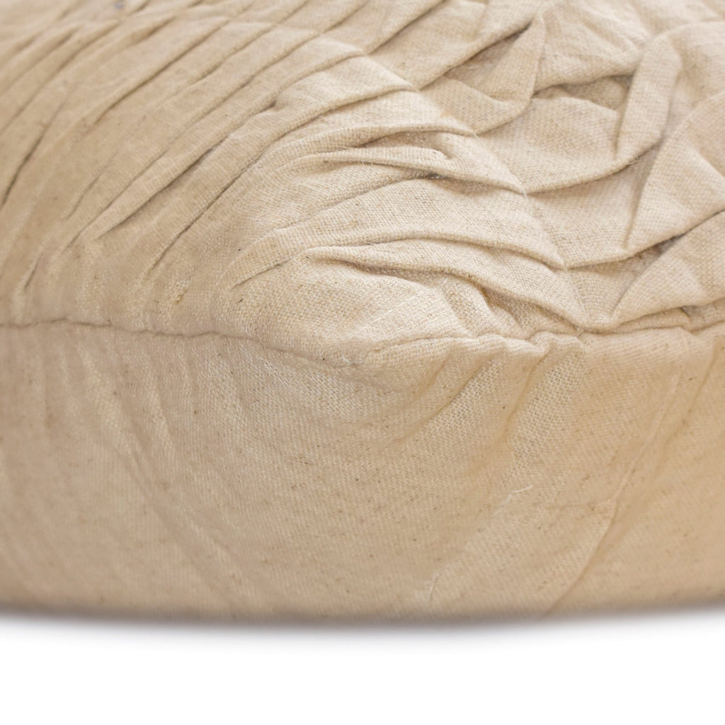 Tender Waves - Natural Beige Cotton Linen Throw Pillow Cover