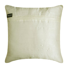 Thats Satin Ribbon - Ivory Art Silk Decorative Euro Sham