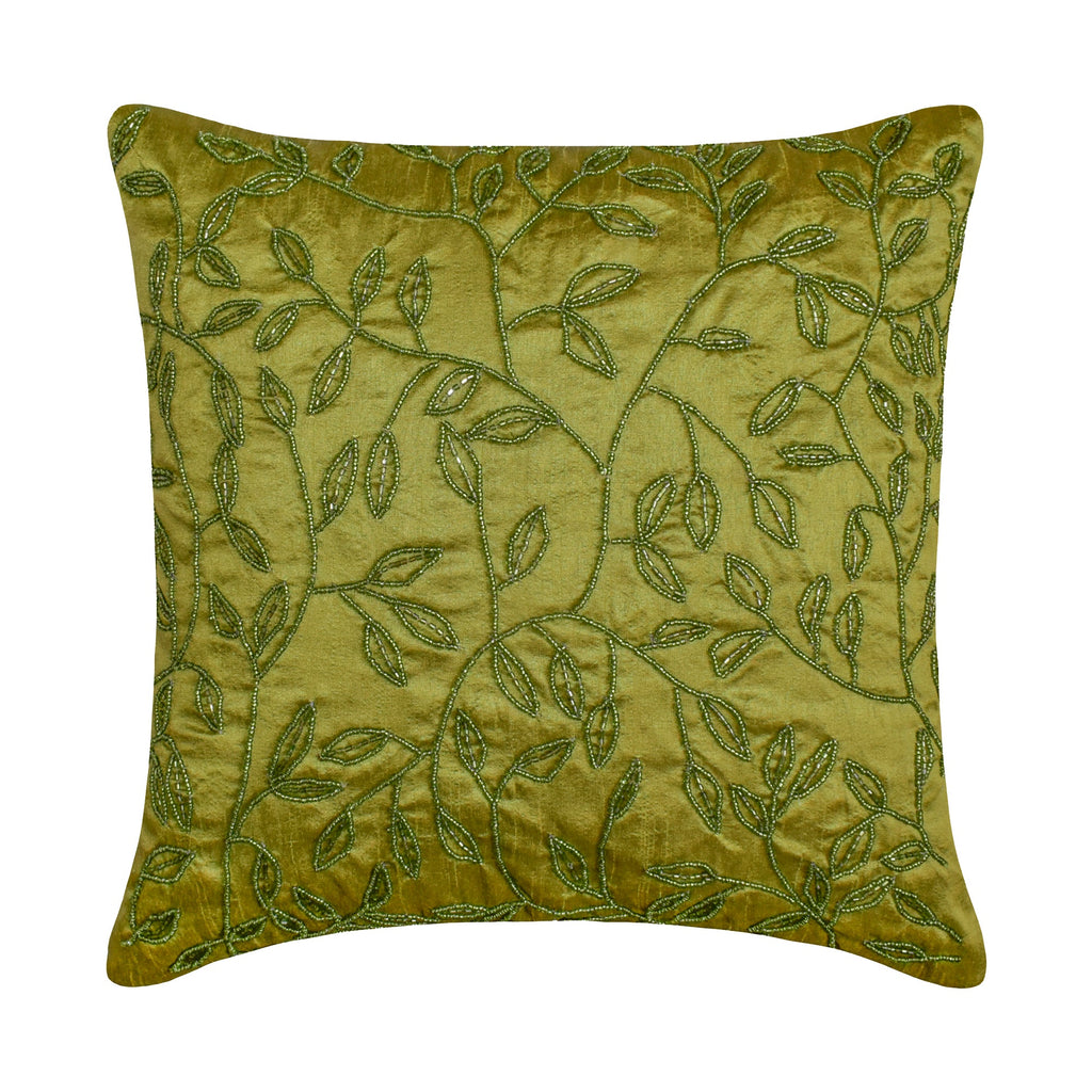 Tropical - Green Art Silk Decorative Euro Sham