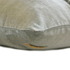 Vintage Silver Love - Art Silk Silver Decorative Lumbar Pillow Cover