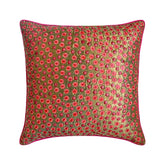 Warmth And Love - Pink Zari Art Silk Decorative Euro Sham