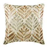 Ageing Copper Foil - Ivory Art Silk Decorative Euro Sham