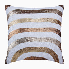 Alchemy - White Art Silk Decorative Euro Sham
