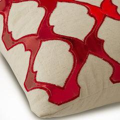 All Time Red - Red Faux Leather Decorative Euro Sham