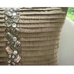 Almost Real - Light Brown Art Silk Decorative Euro Sham