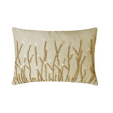 Amour - Art Silk Ivory Decorative Lumbar Cushion Cover