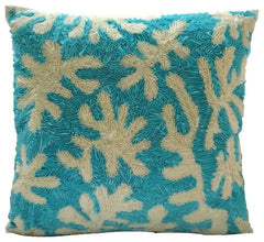 Aqua Blue Sea Creature Themed Cushions
