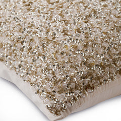 Arzoo - Ivory Silk Throw Pillow Cover