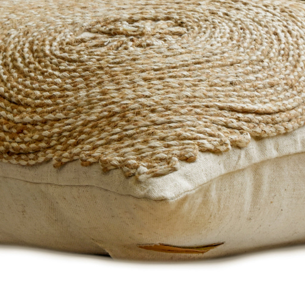 Back To Earth - Natural Beige Cotton Linen Decorative Euro Sham