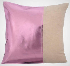 Better Half Antique Gold - Antique Gold Faux Leather Throw Pillow Cover